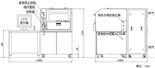 ES5100型超声波扫描显微镜外形尺寸图